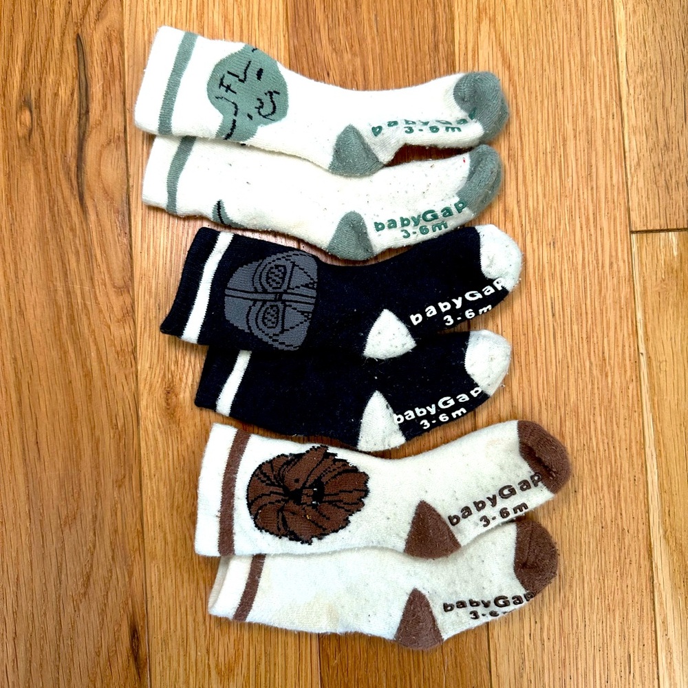 3/$15 Baby Gap Star Wars Sock 3-6 months